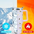thumbnail image 2 of 40 oz Cute Daisy Bee Tumbler with Handle and Straw, Stainless Steel Insulated Cup with Lid and Straw, Travel Mug Water Bottle, Gifts for Women, 2 of 6
