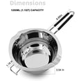 thumbnail image 2 of Double Boiler Pot Set, 1200ML Double Boiler, 2800ML Stainless Steel Pot with Silicone Spatula for Melting Chocolate,Candy, Soap, Wax, Candle Making, 2 of 6