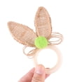 thumbnail image 4 of Easter Napkin Rings Set of 6 Holder with Bunny Ear Wooden Easter Bunny Rabbit Napkin Rings Wooden Dinner Easter Napkins Ring Table Dinner for Party Decoration, 4 of 4