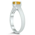 thumbnail image 2 of SZUL Women's Round 6MM Citrine Cathedral Solitaire Ring in 10K White Gold, 2 of 4