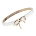 thumbnail image 2 of EliteGoogv Women Fashion Decorative Waist Belt Classic PU Leather Strap With Bow Buckle Versatile Accessory Matching For Dress Party Daily Casual Outfit,White,One Size, 2 of 3
