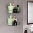 thumbnail image 5 of 2 Tier Bathroom Shelf Storage Wall Mounted Organizer Removable Basket for Toilet, 5 of 7
