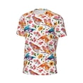 thumbnail image 6 of Wukai Flowers Birds And Butterflies Print Men's Short-Sleeved Mesh T-Shirt,Quick-Dry Short Sleeve Workout T-Shirt-5X-Large, 6 of 8