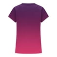 thumbnail image 4 of CQONEPT Girls Short Sleeved Shirts Color Block Crewneck Tunic Tops Summer Fashion Soft Basics Top Tee Hot Pink 5 Years, 4 of 5