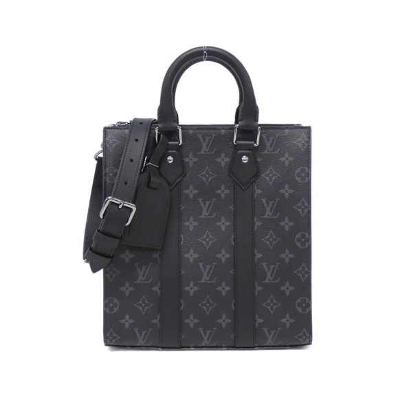 Pre-Owned Louis Vuitton Monogram Eclipse Sac Plat Cross Handbag M46456