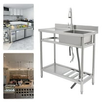 Commercial Restaurant Kitchen Sink, Kitchen Sink Set, Free-Standing Kitchen Sink