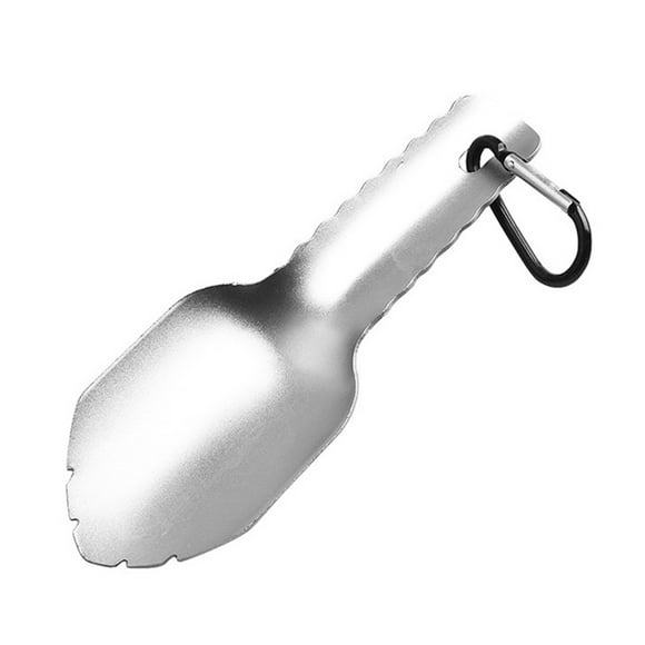 Graflsoa Compact Aluminum Alloy Camping Shovel with Carabiner for Outdoor Adventures, Gardening, and Survival