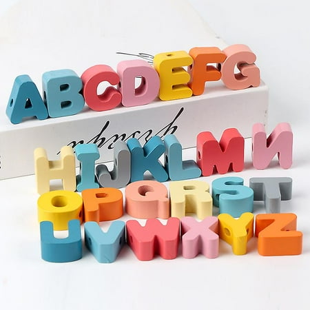 Kids Wooden Animal Fruit Block Stringing Beaded Toys For Children ...