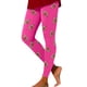 thumbnail image 1 of Gibobby Leggings para mujer Leggings para mujer Moda Entrenamiento Leggings Navidad Impresión Color Bloque Pantalones Elástico Leggings(Rosa,XG), 1 of 3