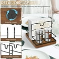 thumbnail image 6 of Tzdxfgl Rotating Metal Napkin Holder with Salt and Pepper Shakers Caddy for Kitchen Table, Natural, 6 of 11