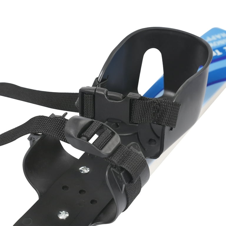 Youth Ski Starter Kit, 68cm Modern Blue Skis & Steel Poles, 50kg