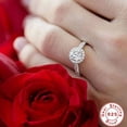 thumbnail image 4 of Sterling Silver Electroplated Geometric Round Ring For Women Gift For Her Affordable Luxury Jewelry For Everyday Wear, 4 of 6