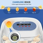 Adnoom Automatic 24 Chicken Egg Incubator with LED Display, Egg Candler, Automatic Egg Turner, Temperature Control Digital Incubator for Hatching Chickens