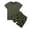 ArmyGreen, variant on Infant Boys Outfits Camo Short Sleeve T-Shirt Shorts Set for Children, Sizes 12-24M