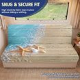 thumbnail image 2 of XYZCANDO Coastal Starfish Print RV Sofa Slipcover Set, Stretch Camper Bench Cushion & Backrest Protector, Washable Recreational Vehicle Upholstery Cover for Travel, 2 of 7