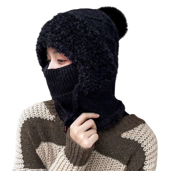 Wipya Winter Knit Hat With Ear Flaps For Women Fleece Lined Thickened Thermal Beanie Cold Weather Hat For Outdoor And Daily Wear SizeDark Blue