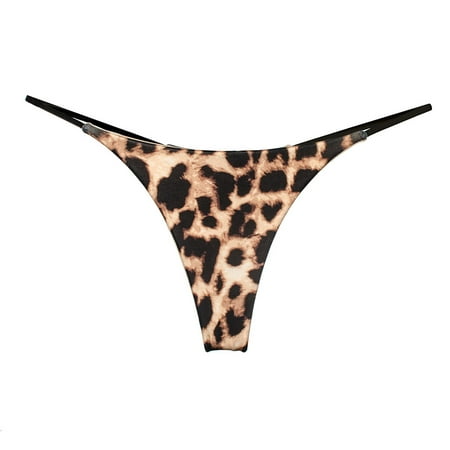 

AOMPMSDX Womens Underwear Tummy Control Low Rise Double Layered Bikini Underwear Thong Underpants