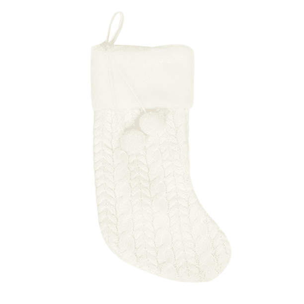 Calcetines de Navidad con pompones esponjosos, decoraciones para árboles de Navidad, decoraciones para fiestas navideñas MFZFUKR CPB-CJZ126-2
