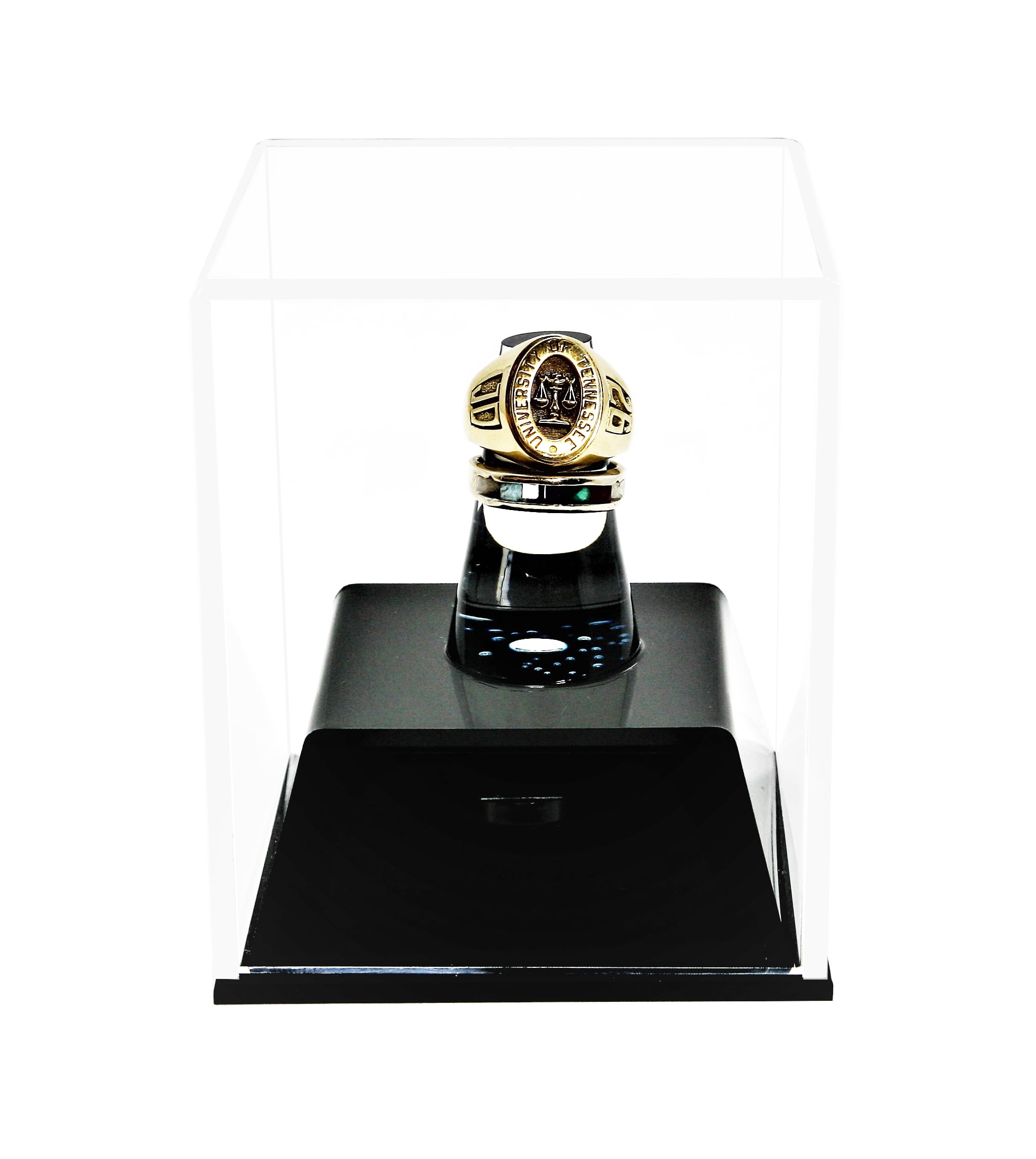Details about   17 Hole HQ Cherry Wood Large Championship & Class Ring Display Case Clear Window 