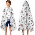thumbnail image 3 of White Cow Strawberry Milk Jar Pattern Hooded Bath Towel，50"x30" for Ages 3 To 12 Kids, Quick Dry Lightweight Soft Microfiber Hood Beach Towel Cover Up for Kids, 3 of 7