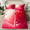 thumbnail image 2 of Castle Fairy Japanese Samurai 3pcs Twin Sheet Sets,Cherry Blossom Twin Fitted Sheet,Chic Flower Breathable Flat Sheet,Breathable Flower Home Decor, 2 of 5