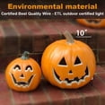 thumbnail image 3 of Lanternes Citrouille Récolte Effrayante Ensemble de 2 Décorations d'Halloween Ampoule LED Intérieur/extérieur 9 Po, 3 of 7
