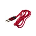 thumbnail image 2 of 3.5mm Auxiliary Audio Music Cable Car Audio Stereo AUX Cable Wire- Red, 2 of 2