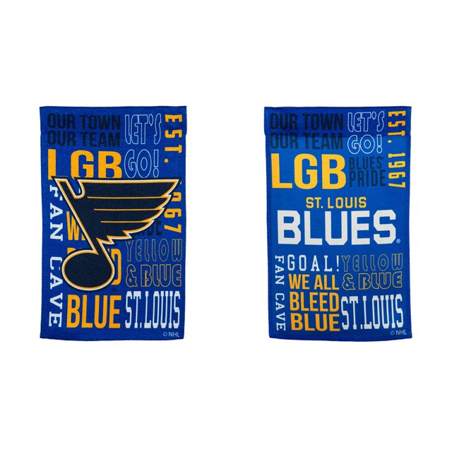 St Louis Blues Fan Rules Garden Flag - 13 x 18 Inches