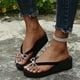 thumbnail image 1 of Sandalias de tacón con punta abierta para mujer, zapatos con lazo y punta abierta, sandalias cómodas, informales, cómodas, para la playa Wmkox8yii  hj789, 1 of 9