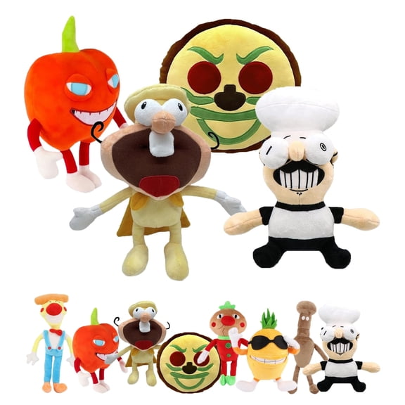 4PGS Pizza Bread Plush Toy, Fun Food Pillow,Cute Stuffed Animal,Room Decor Holiday Birthday Gift for Kids Boys Girls