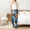 thumbnail image 4 of Qekee Cute Koi Fish Serenity Print Women Lounge Pants,Pajama Pants ,Comfy Sleepwear-Medium, 4 of 6