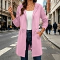 thumbnail image 5 of Smsaxvxz Womens Zip Up Hoodies Comfortable Solid Long Sleeve Sweatshirts Casual Jackets with Pockets Pink L, 5 of 9