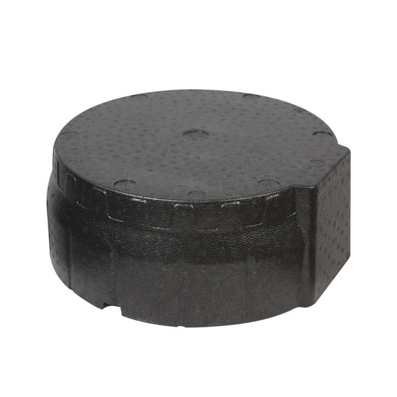 Heavy-Duty 50 Gallon Rain Barrel Stand - Black Plastic Base with Drainage Holes for Outdoor Garden & Lawn Water Collection Systems