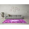 thumbnail image 3 of Ahgly Company Indoor Square Oriental Purple Traditional Area Rugs, 6' Square, 3 of 4