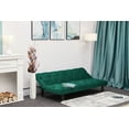 thumbnail image 3 of Futon Sofa Bed,Convertible Sleeper Couch with Sturdy Wood Frame,Multifunctional Folding Sofa with Fabric Upholstered Seat,Convertible Sofa Bed Sofa Convert into Sofa Bed for Living Room Bedroom,Green, 3 of 7