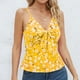 thumbnail image 1 of Puntoco Blusas sin mangas para mujer, blusa informal de moda con cuello en V y sin mangas con estampado de vendaje para mujer, 1 of 5