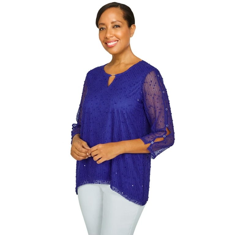 Alfred Dunner Women's Popcorn Knit Top - Walmart.com