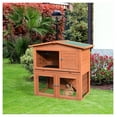 thumbnail image 2 of Wooden Rabbit Hutch 40" Outdoor Bunny Cage with Leakproof Tray & Ramp - Weatherproof Pet House for Rabbits, Guinea Pigs, Ferrets, 2 of 9