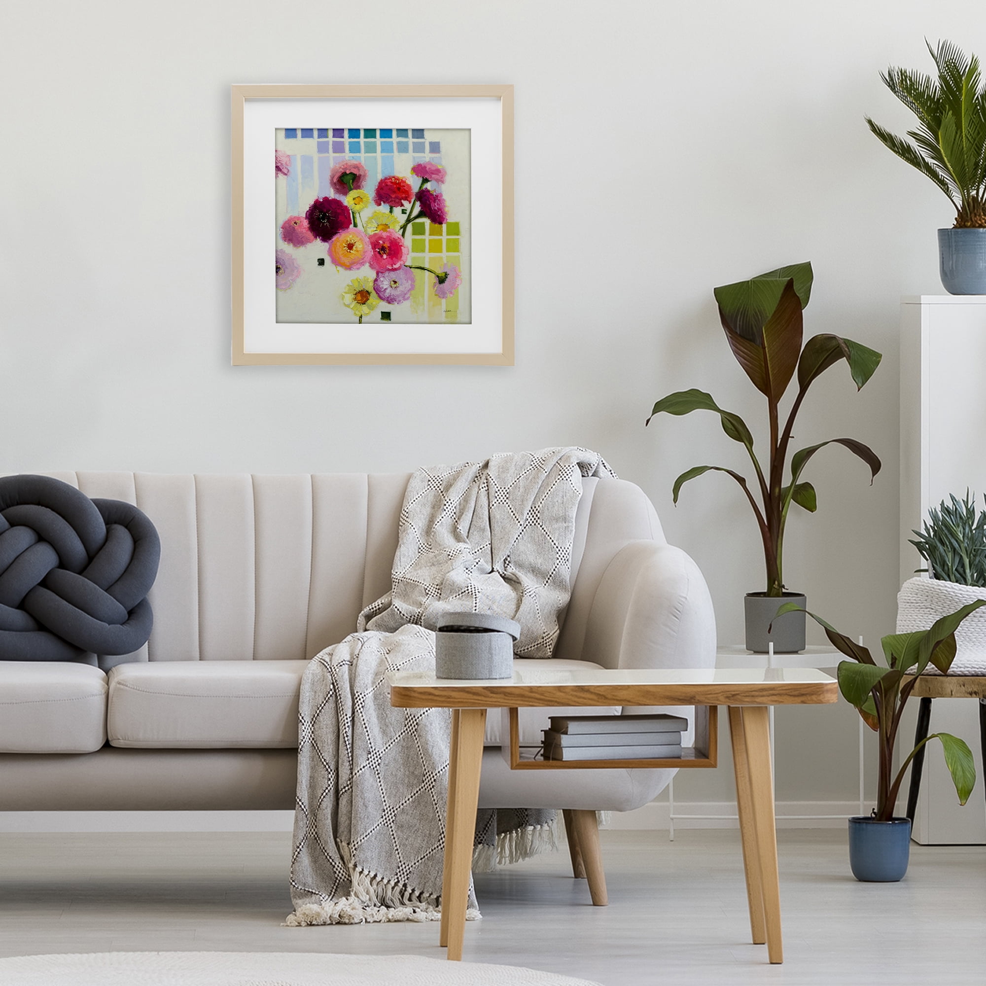 Stupell Industries Color Chart Pastel Bloom Study Birch Framed Print Under Glass, design by Shirley Novak