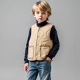thumbnail image 2 of Baby Toddler Puffer Vest Boy Lightweight Sleeveless Jacket Padded Waistcoat, 2 of 6
