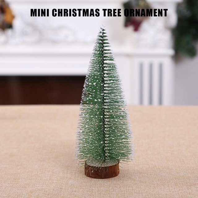 Pinos en miniatura Adornos de árbol de Navidad de escritorio reutilizables para escenas en miniatura