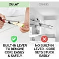 thumbnail image 2 of Zulay Kitchen Apple Corer Durable Apple Corer Remover Stainless Steel Cupcake Corer Red, 2 of 9
