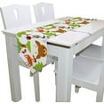 thumbnail image 3 of ColourLife Table Runner Forest Animal Washable Table Cloth Runner for Holiday Home Wedding Table Top Decoration 13x70 Inches, 3 of 5