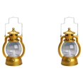 thumbnail image 4 of Guardoinrt Lanterne LED Lampe à Huile Table Porche Cave Cabine Lumière Dorée 2Set, 4 of 6