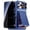 Darkblue, variant on Dteck Hidden Back Wallet Card Holder Case For iPhone 17 Pro Max with Privacy Screen Protector Auto Alignment Kit, Shockproof Kickstand RFID Blocking Sliding Lens Cover, Black