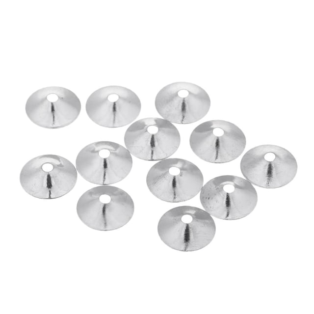12 piezas de conos de aleteo de latón para atar moscas mm para moscas de caña, gris plateado dorado Plata