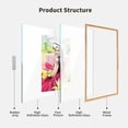 thumbnail image 2 of Metal Picture Frame 8X10, for Multiple Photo Sizes (6X8, 5X7,8X10), Real Glass, Tabletop Floating Picture Frames,2 x Picture Frame,Silver, 2 of 6