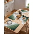 thumbnail image 4 of Sage Green Gradient Stripes Placemats Set of 4,Wipeable Washable Table Mats for Dining Tables,Summer Beach Place Mats for Kitchen Event Party Tabletop Decor, 4 of 7