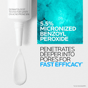 La Roche-Posay Effaclar BPO Multi-Target Acne Treatment with 5.5% Micronized Benzoyl Peroxide , 1.35 fl oz