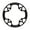 Black, variant on Mosiee 104Bcd Crank Chain Guard Anti Collision Aluminum Alloy Part for Mtb Road Bike Silver 40-42T